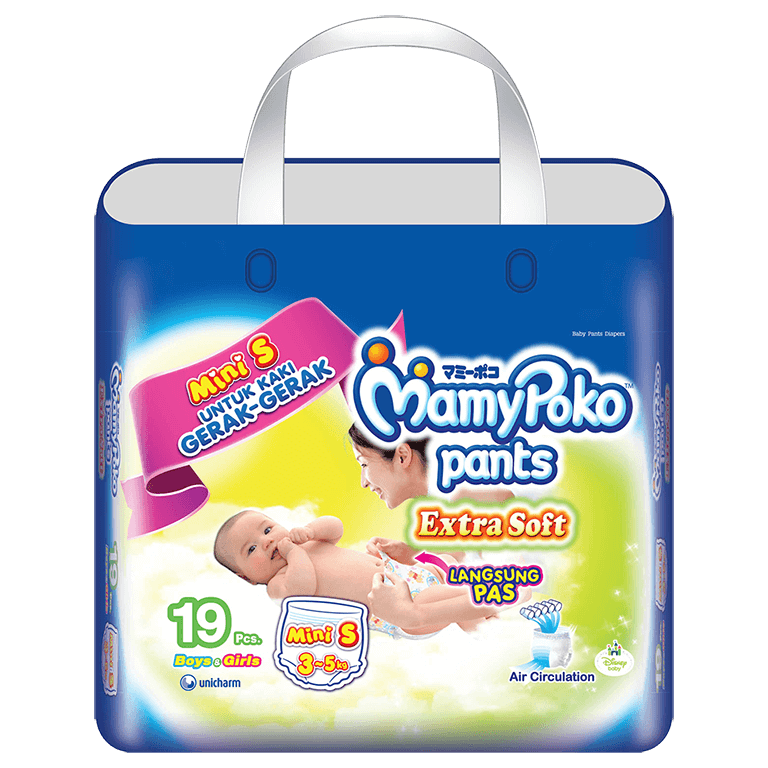 MamyPokoPants Extra Soft  Ukuran Mini S untuk bayi 3-5 kg