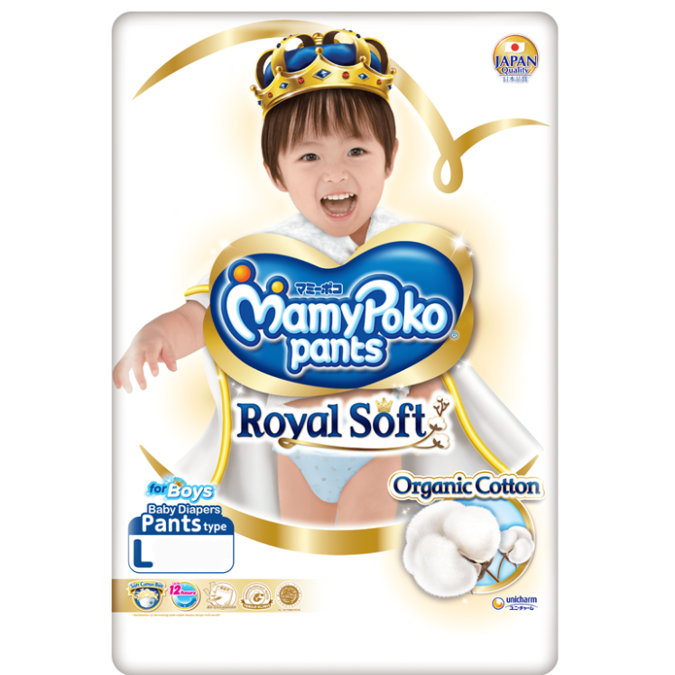 MamyPoko Pants Royal Soft Ukuran L Boy